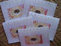 Glittery Cake On Yellows And Oranges Birthday Card Set 2 small