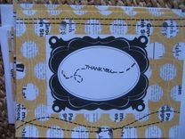 Yellow And Black Meandering Thank You Card Set 2 small