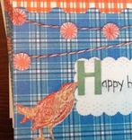 Blue Plaid With Orange Birthday Card Ser 1 small