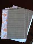 Khaki With A Bright Orange Border Notecard Set 1 small
