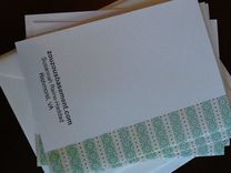 Khaki With An Eggshell Blue Border Notecard Set 2 small