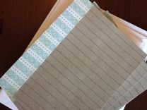 Khaki With An Eggshell Blue Border Notecard Set 3 small