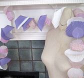 Cupcake Paper Garland In Lavenders 2 small