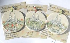 Custom Your Home Ceramic Ornaments Holiday Gifts Keepsakes House Watercolor By Faith Ann Of Fao 3 small