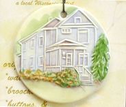 Custom Your Home Ceramic Ornaments Holiday Gifts Keepsakes House Watercolor By Faith Ann Of Fao 4 small