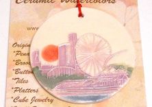 Custom Your Home Ceramic Ornaments Holiday Gifts Keepsakes House Watercolor By Faith Ann Of Fao 6 small