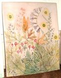Large Textured Colorful Wall Art    Custom Handmade Ceramic Botanical Floral Hanging Picture Tray 4 small