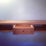 American Walnut Floating Console. 2 small