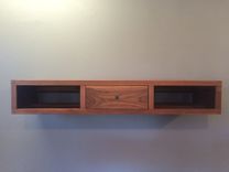 American Walnut Floating Console. 4 small