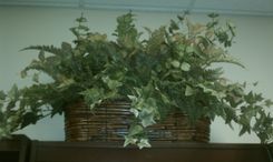 Large Wicker Baskets Filled With Greenery 1 small