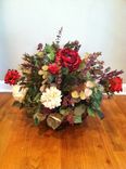 Traditional Italian Designed Floral Arrangement In Fleur De Lis Metal Container 1 small