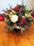 Traditional Italian Designed Floral Arrangement In Fleur De Lis Metal Container 2 small