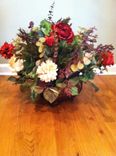 Traditional Italian Designed Floral Arrangement In Fleur De Lis Metal Container 5 small