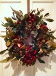 Custom Wreath - Burgandy, Cream, Brown, Gold 3 small