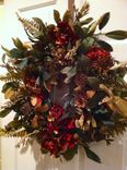 Custom Wreath - Burgandy, Cream, Brown, Gold 2 small