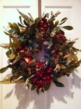 Custom Wreath - Burgandy, Cream, Brown, Gold 1 small