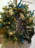 Peacock Ribbon Grapevine Wreath 2 small