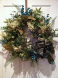 Peacock Ribbon Grapevine Wreath 1 small
