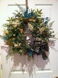Peacock Ribbon Grapevine Wreath 4 small