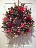 Grapevine Wreath With Pinks And Purples 3 small