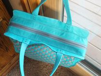 Woven Or Checked Leather Designer Handbag 4 small