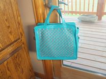 Woven Or Checked Leather Designer Handbag 1 small