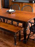 Cherry Dining Table & Matching Bench 1 small