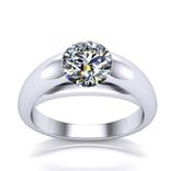 Domed Floating Diamond Solitaire 2 small