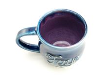 Custom Personalized Name Coffee Mug Wheel Thrown Pottery 2 small