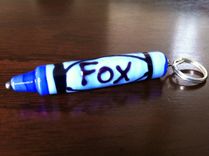 Custom Personalized Name Glass Crayon Bead Keychain Or Pendant 2 small