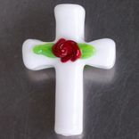 Flame Worked Glass Cross Bead Or Pendant 3 small