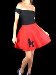 Custom Retro Poodle Skirts 50'S Sock Hop Circle Skirts Adult And Kids Sizes Costumes 1 small