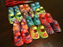 Custom Party Favors Decorations Paper Baby Shoes For Shower Or Birthday 2 small