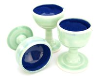 Custom Shot Glasses Mini Wine Glasses Goblets Chalices Wheel Thrown Ceramic Pottery 2 small