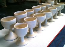 Custom Shot Glasses Mini Wine Glasses Goblets Chalices Wheel Thrown Ceramic Pottery 4 small