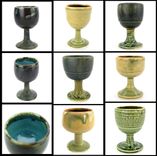 Custom Shot Glasses Mini Wine Glasses Goblets Chalices Wheel Thrown Ceramic Pottery 3 small