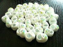 Lampwork Glass Baby Shoes Beads Charms Pendants 3 small