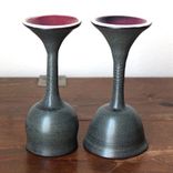 2 Iron Purple Wine Glasses Goblets Chalices Wheel Thrown Stoneware Ceramic Pottery By Gemfox Sra Usa 3 small