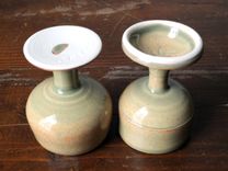 Sencha Iron Shot Glasses Chalice Goblet Wine Tasting Glass Wheel Thrown Stoneware Ceramic Pottery 1 small
