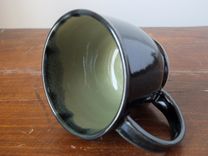 Pond And Sencha Coffee Mug Tea Cup Wheel Thrown Stoneware Ceramic Pottery 3 small