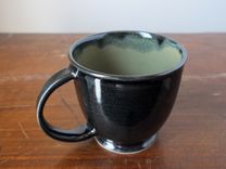 Pond And Sencha Coffee Mug Tea Cup Wheel Thrown Stoneware Ceramic Pottery 4 small
