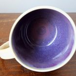 Ivory Purple Coffee Mug By Gemfox Stoneware Ceramic Wheel Thrown Pottery Cup Sra Usa 1 small