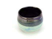 Shades Of Teal Wheel Thrown Ceramic Pottery Tea Or Sake Cup By Gemfox Sra Usa 1 small