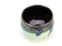 Shades Of Teal Wheel Thrown Ceramic Pottery Tea Or Sake Cup By Gemfox Sra Usa 2 small