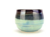 Shades Of Teal Wheel Thrown Ceramic Pottery Tea Or Sake Cup By Gemfox Sra Usa 4 small