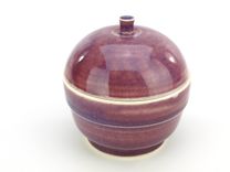 Berry Purple Lidded Jar Wheel Thrown Ceramic Stoneware Pottery By Gemfox Sra Usa 2 small