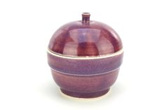 Berry Purple Lidded Jar Wheel Thrown Ceramic Stoneware Pottery By Gemfox Sra Usa 4 small