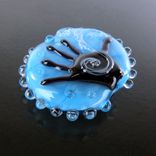 Turquoise Made-By-Hand Bead Handmade Lampwork Glass By Gemfox Sra Usa 2 small