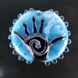 Turquoise Made-By-Hand Bead Handmade Lampwork Glass By Gemfox Sra Usa 3 small