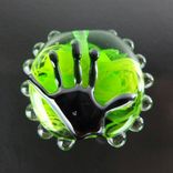 Grass Green Made-By-Hand Bead Handmade Lampwork Glass By Gemfox Sra Usa 1 small